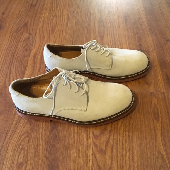 Mens Jos.A.Banks suede Crème color oxford size 8.5 - Picture 5 of 5